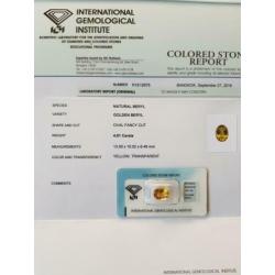 Golden Beryl Edelsteen 4.81 ct. €125,-.