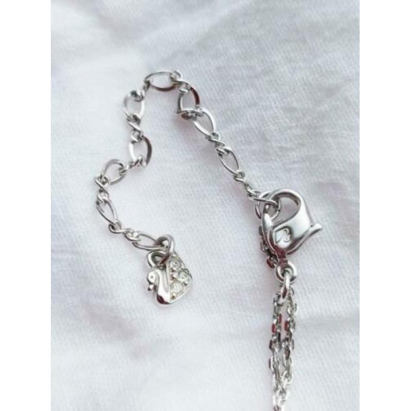 Swarovski kristallen ketting, paars en groen, nieuw