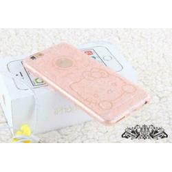 Glitter siliconen Hello Kitty hoesje Iphone 6 6 Plus