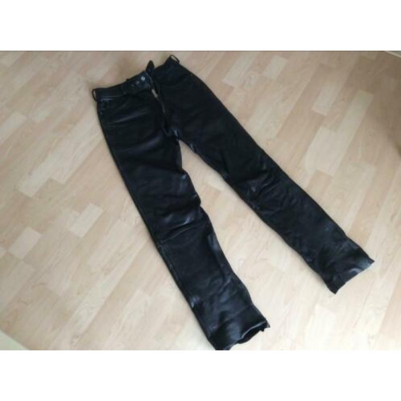 HEIN GERICKE motorbroek LEER zwart Maat 48