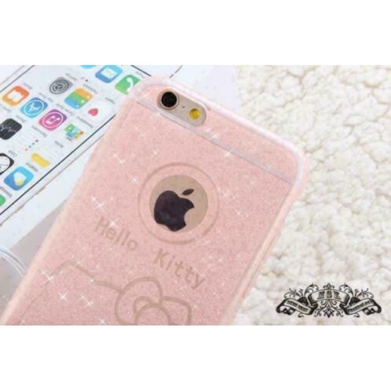 Glitter siliconen Hello Kitty hoesje Iphone 6 6 Plus
