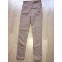 Mooie lichtbruine broek met zijsluiting NIEUW , mt 34
