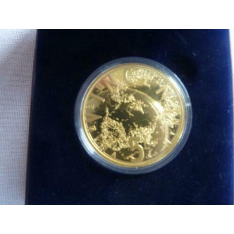 Vincent vergulde 5 euro 2003 herdenkingsmunt doosje capsule