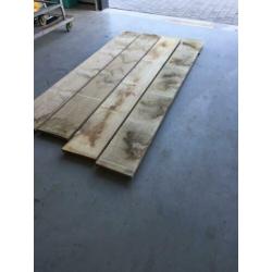 robuuste droge eiken planken 28mm dik, tot 40cm breed