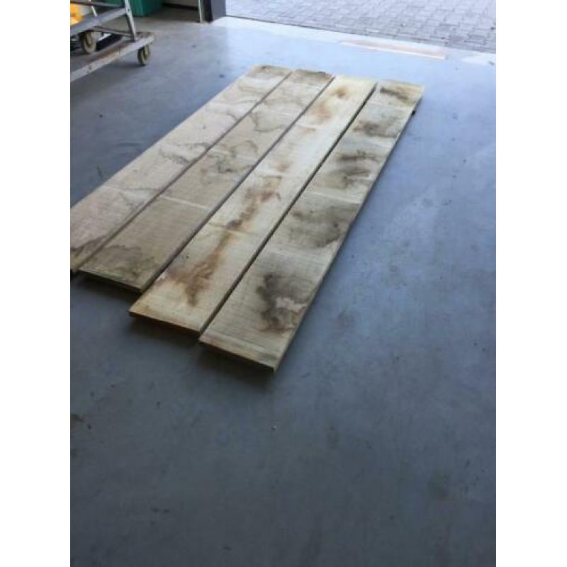 robuuste droge eiken planken 28mm dik, tot 40cm breed