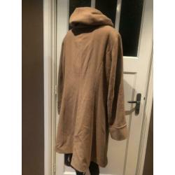 Damo Camel bruine jas coat wol cashmere mt 44