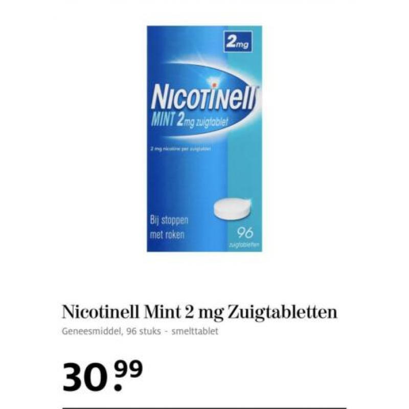 Nicotinell zuigtabletten. 3 verpakkingen. Nieuw.