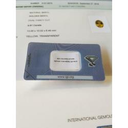 Golden Beryl Edelsteen 4.81 ct. €125,-.
