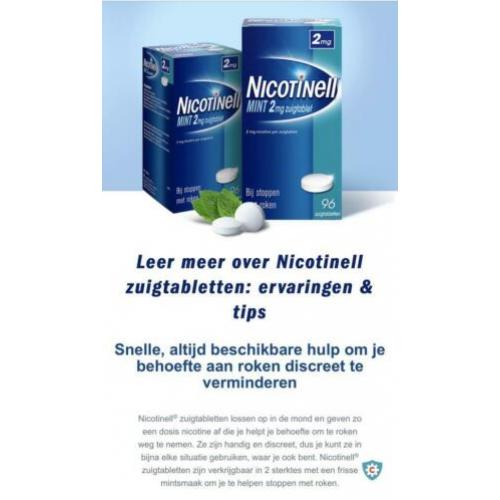 Nicotinell zuigtabletten. 3 verpakkingen. Nieuw.