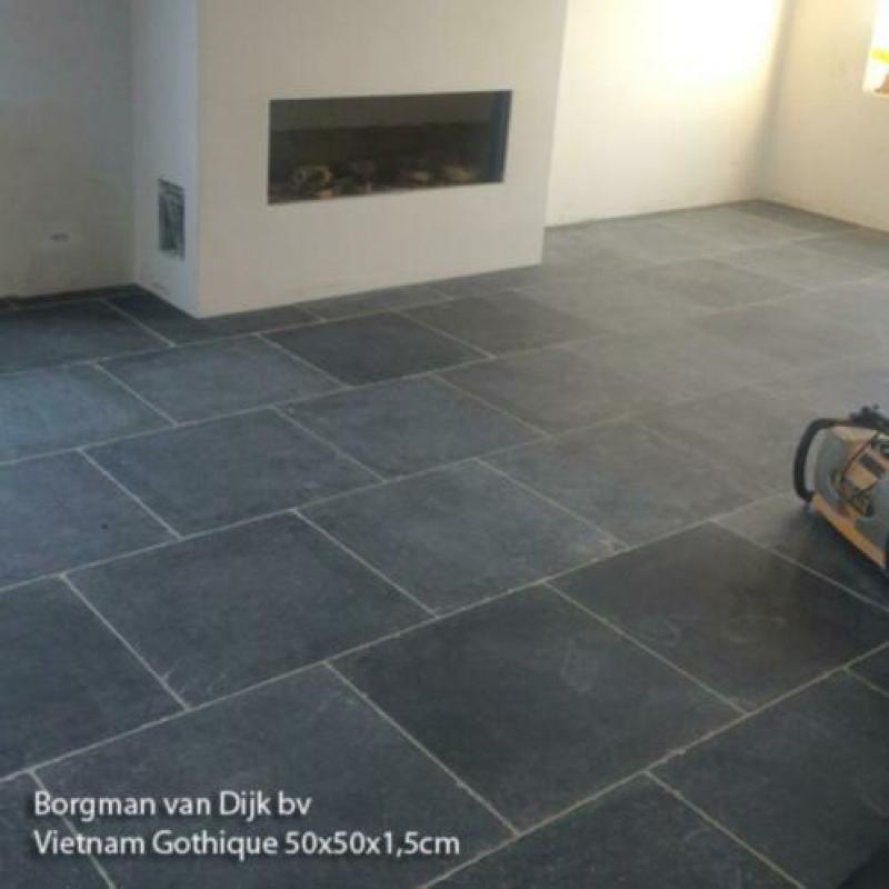 landelijke woonvloer Vietnamees hardsteen Anticato 50x50 cm