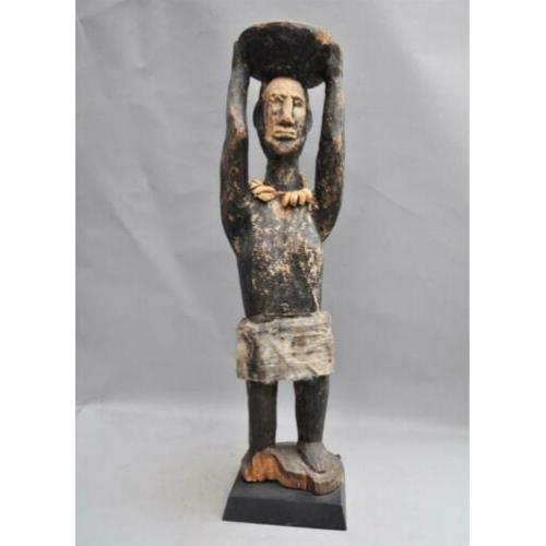 Oud tribaal altaar offerbeeld vd IBO stam, Nigeria, ca.1970
