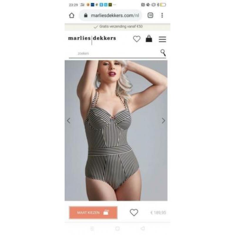 Marlies dekkers badpak maat 85B (nieuw)