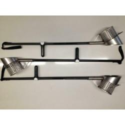 Schep Strand zeef RVS/Carbon115 cm. 920 Gr. Metaaldetector