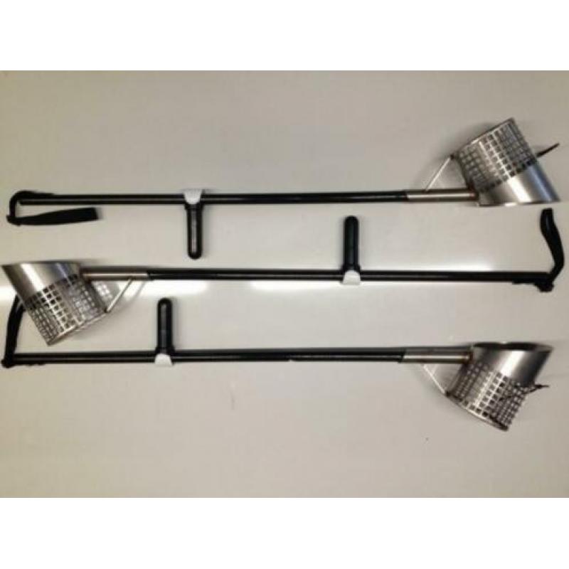 Schep Strand zeef RVS/Carbon115 cm. 920 Gr. Metaaldetector
