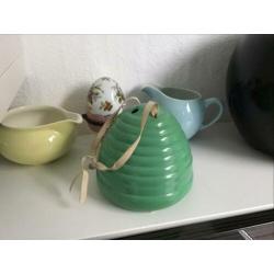 Retro houder voor wol kleur groen