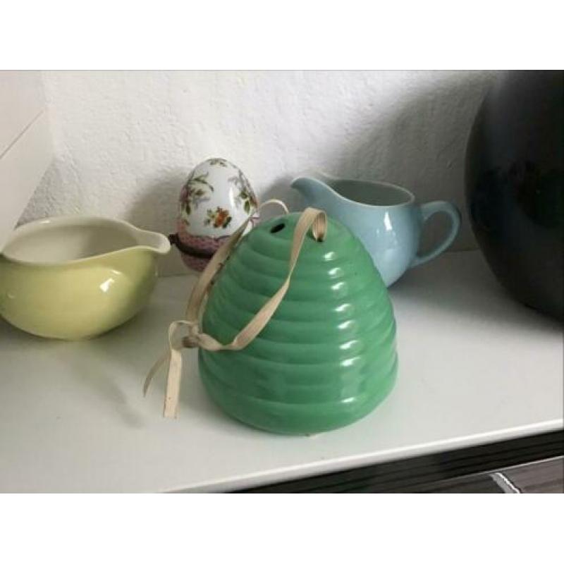 Retro houder voor wol kleur groen