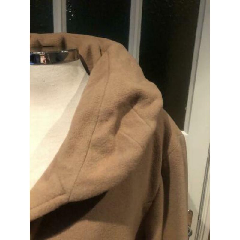 Damo Camel bruine jas coat wol cashmere mt 44