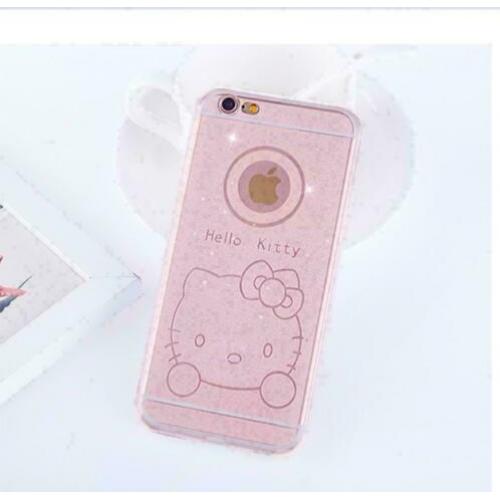 Glitter siliconen Hello Kitty hoesje Iphone 6 6 Plus