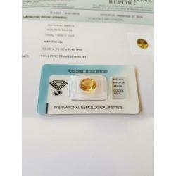 Golden Beryl Edelsteen 4.81 ct. €125,-.