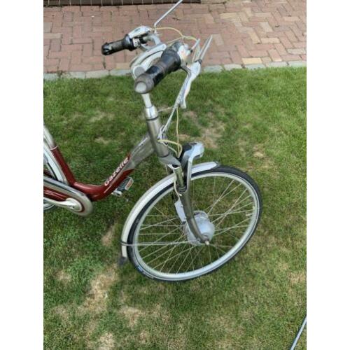 Gazelle orange elektrische fiets met zgan accu