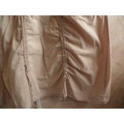 Aparte 2 kleuren beige katoenen college rok FRANSA mt M goed