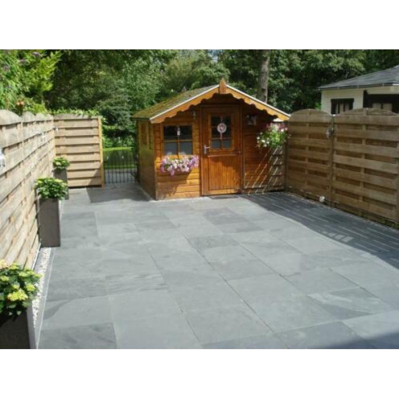 landelijke terrastegels Mustang leisteen 60x60x2,5 cm