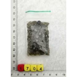 1704. Labradoriet splitstenen zakje van 25 gram edelstenen