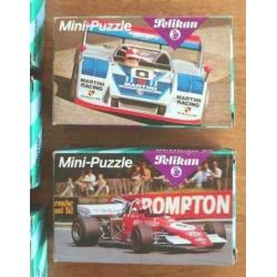Vintage Mini-Puzzle Pelikan - Formule 1 - Motorcross enz.