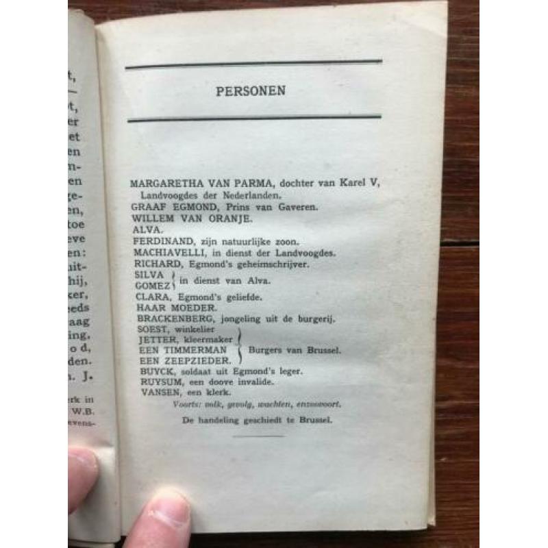 Wolfgang von Goethe Egmond treurspel in vijf bedrijven 1920?