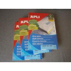 Apli witte etiketten stickers 99,1 x 34 mm Nieuw