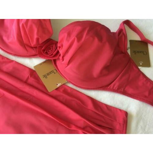 Nieuw CHANTELLE 85E luxe BIKINI roos 42 hoog slip roze 85 E