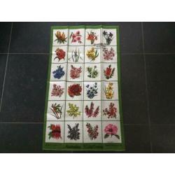 Kleurige puur linnen doek, nieuw, toch 25 jaar oud.