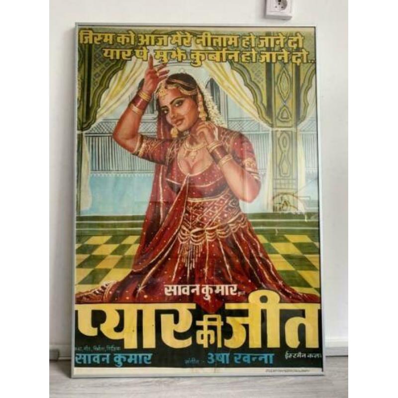 Vintage Indiase reclameposter jaren 70-80
