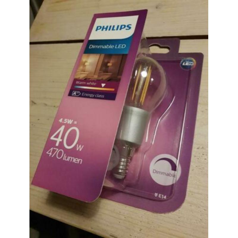Philips LED lampen E14 5W dimbaar 575291 nieuw partij