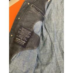 Originele jacob cohen jeans Blauw leren jas 52 en 54 NIEUW