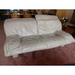 ROLF BENZ 2 zitsbank +fauteuil - licht beige kleur - t.e.a.b