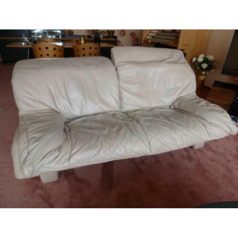 ROLF BENZ 2 zitsbank +fauteuil - licht beige kleur - t.e.a.b
