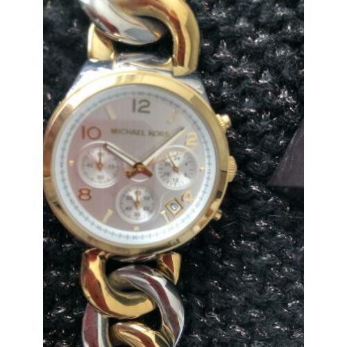Michael Kors Horloge staal geel/wit