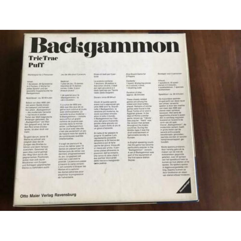 Backgammon van Ravensburger.