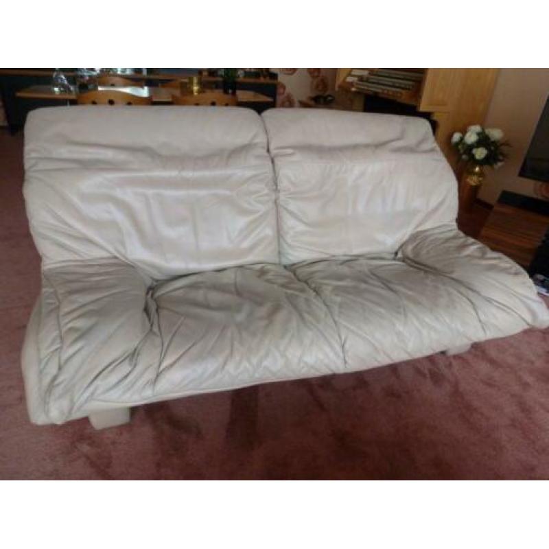 ROLF BENZ 2 zitsbank +fauteuil - licht beige kleur - t.e.a.b