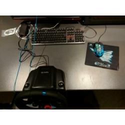 Game pc+logitech g29 en toetsenbord en muis