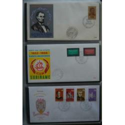 Suriname, 1e dag enveloppen, E36 t/m E59-E90 t/m E114