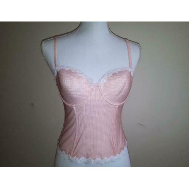 Marie Jo roze bustier met baleinen en haakjessluiting