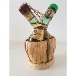 Miniatuur wijnflesjes Italiaans jaren 50-60 Chianti Giunti