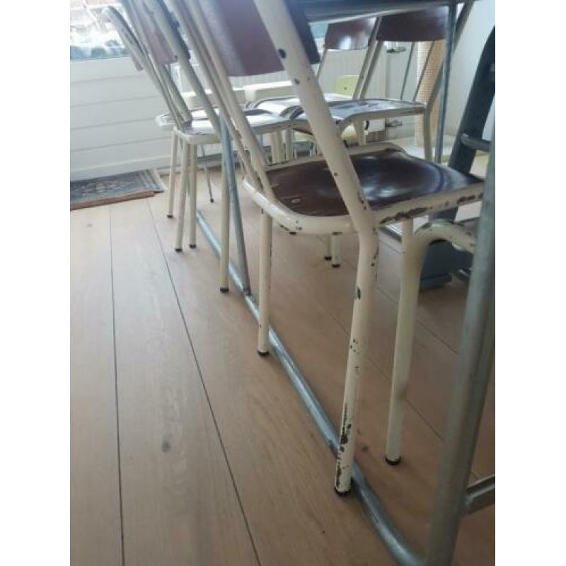 Vintage industriële tafel.