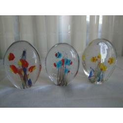 Glas decoratie 3 stuks