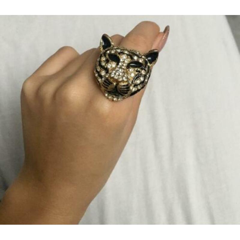 Blingbling strass ring diamanten goud 1 MAAT