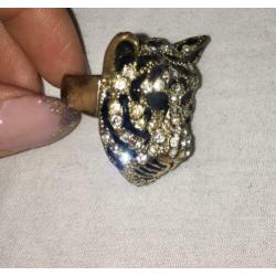 Blingbling strass ring diamanten goud 1 MAAT