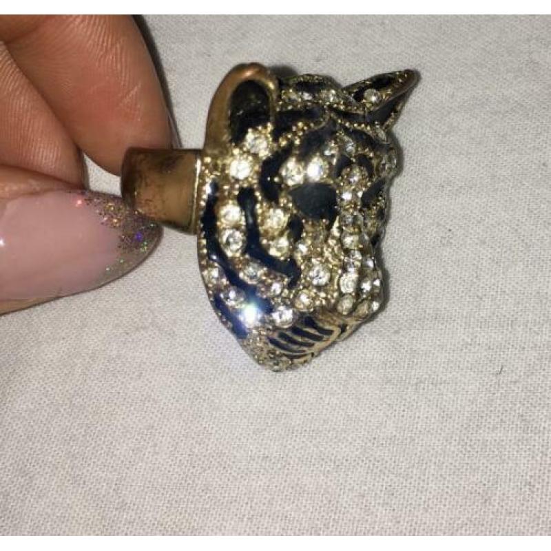 Blingbling strass ring diamanten goud 1 MAAT