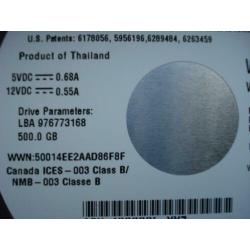 HDD 500GB 3,5" in behuizing USB 2.0